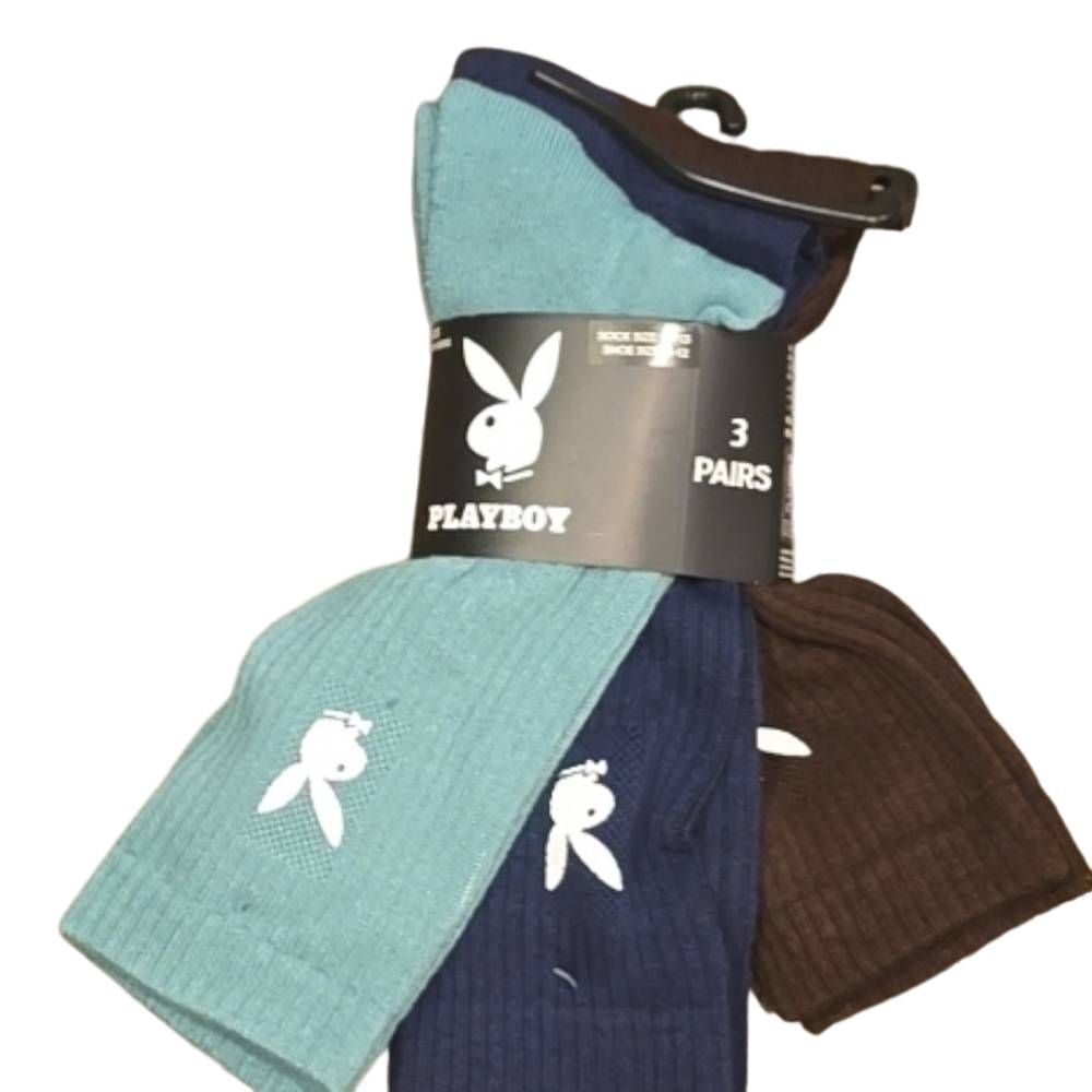 Playboy Bunny Logo 3-PK Crew Socks